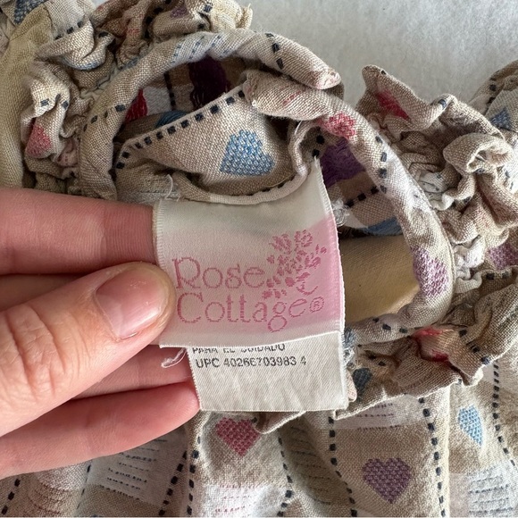 Vintage Kids Girls Cottage Gingham Floral Embroidered Dress Size 3-6M - Picture 4 of 5